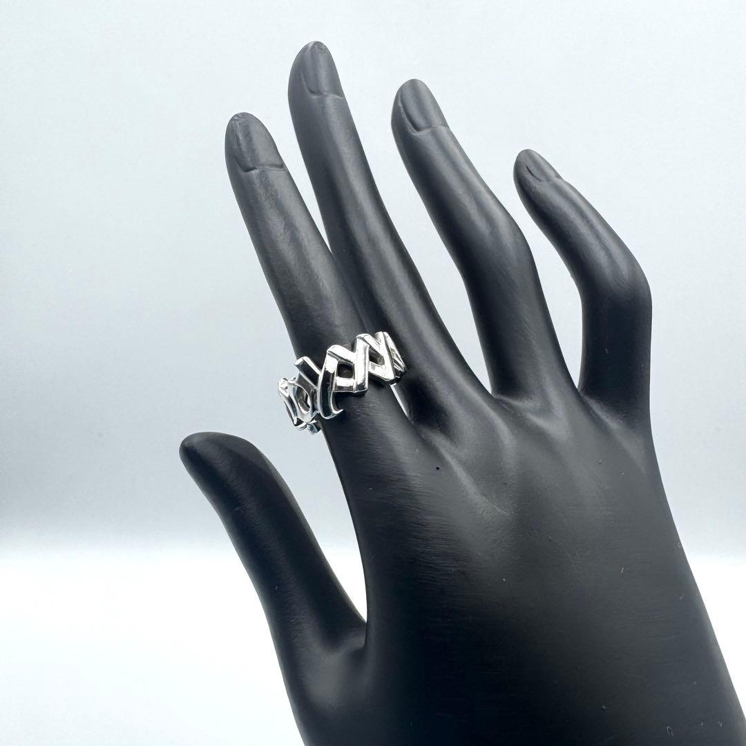 【TIFFANY&Co】鏡面仕上げ　ラブ＆キス　リング　　9号　T&Co