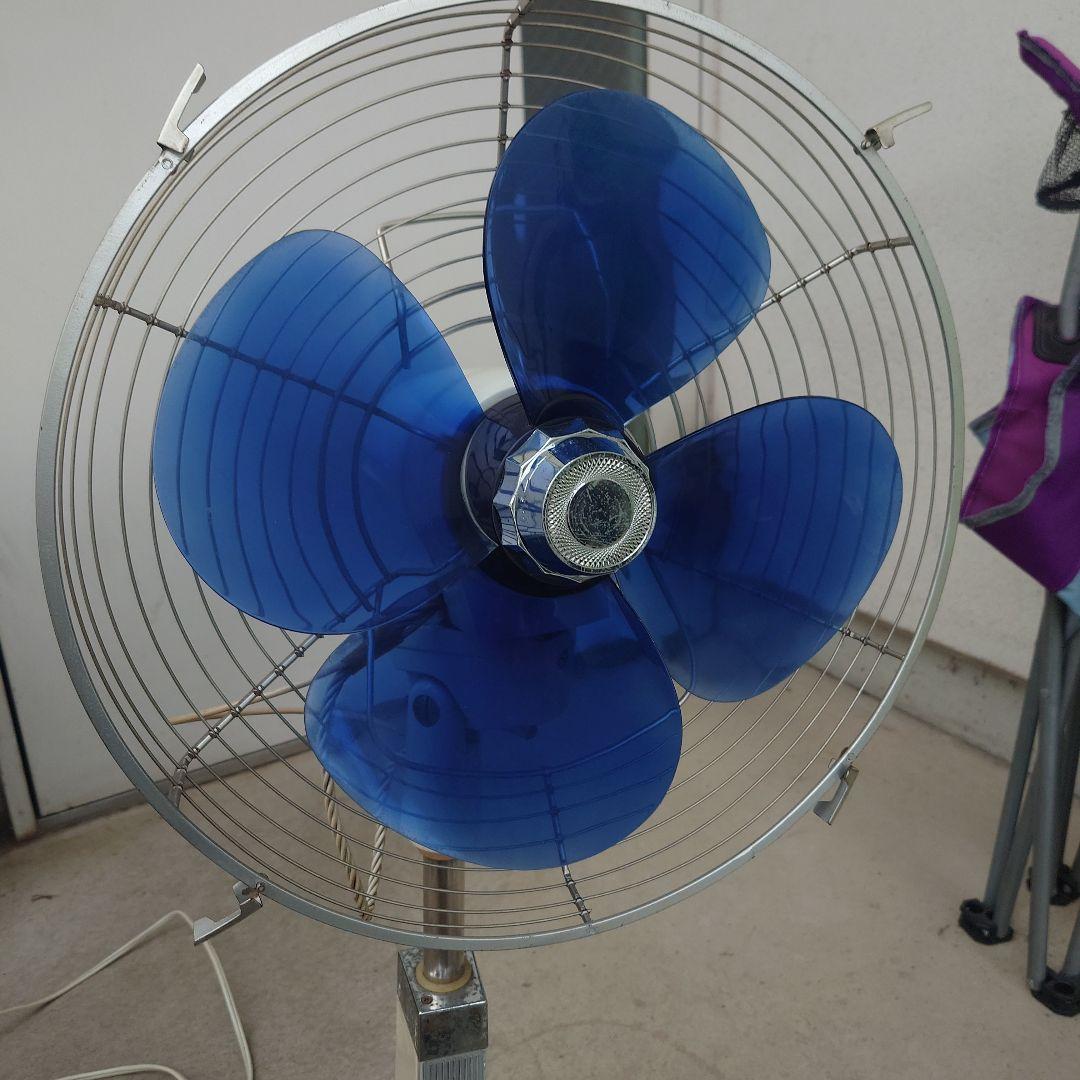昭和レトロ 東芝扇風機 SF-30F 1968年製 青い4枚羽根の扇風機 可動品