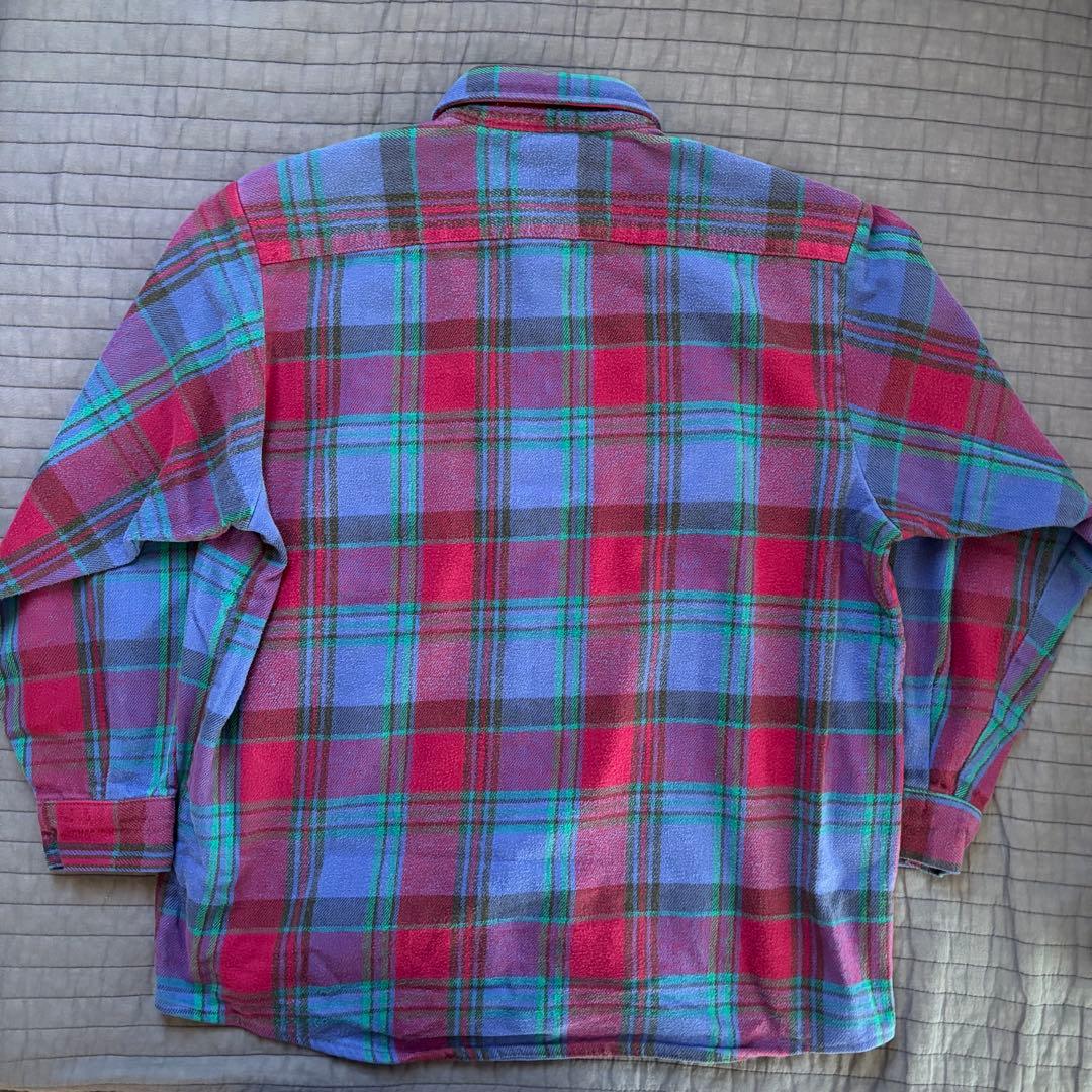 90s ファイブブラザー ネルシャツ ヘビネル 好配色 長袖フランネル