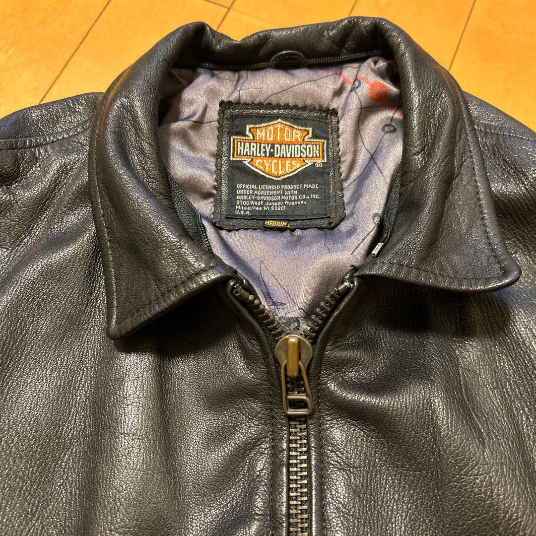 HARLEY-DAVIDSON ブラックレザージャケット Mサイズ