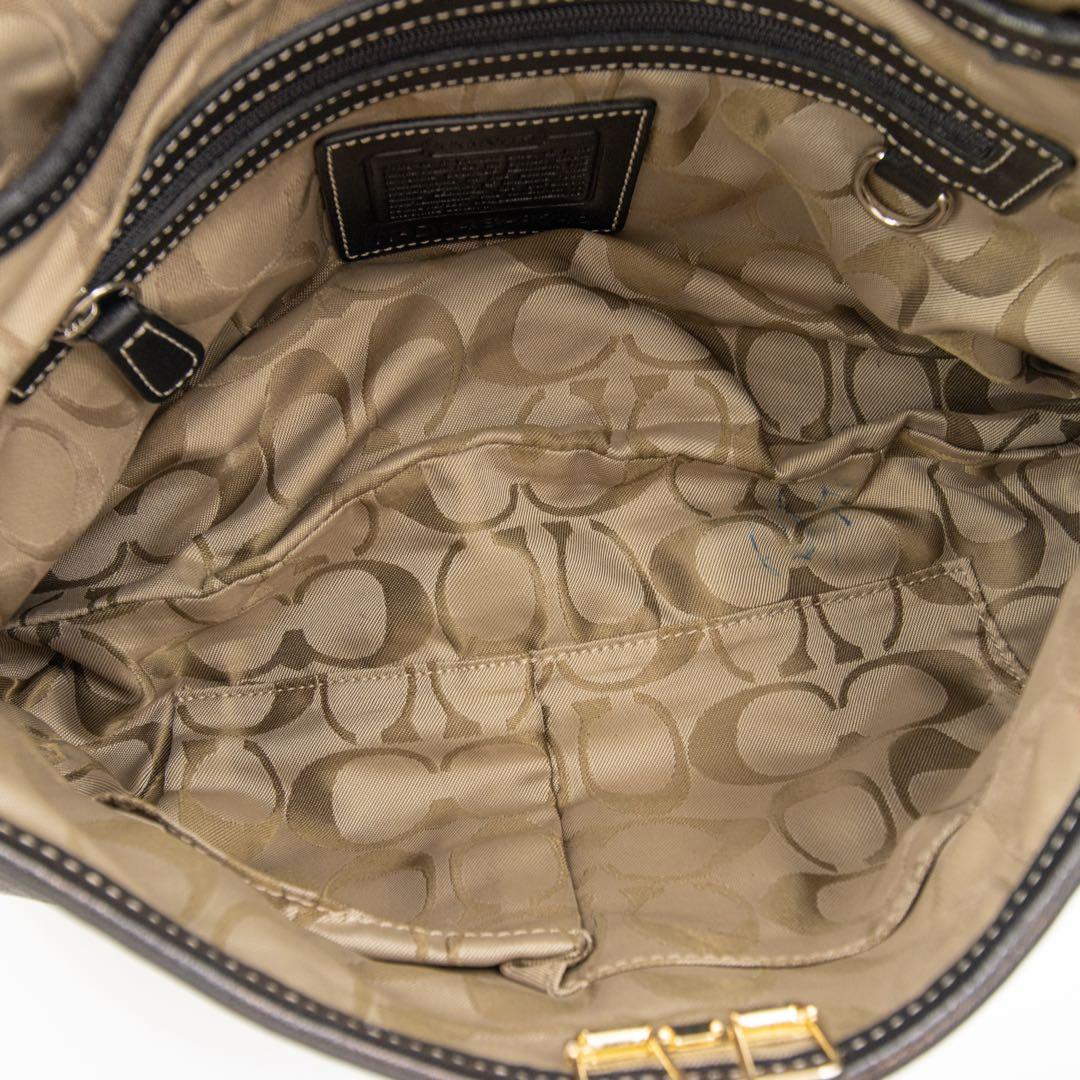 A076【美品】COACH／コーチ　ソーホー　ハンドバッグ　レザー　ブラック