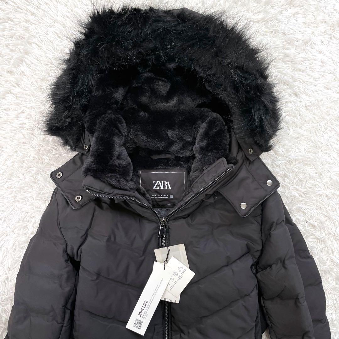 新品✨️ZARA ザラ 美シルエット グレーダックダウンジャケット シームレス M