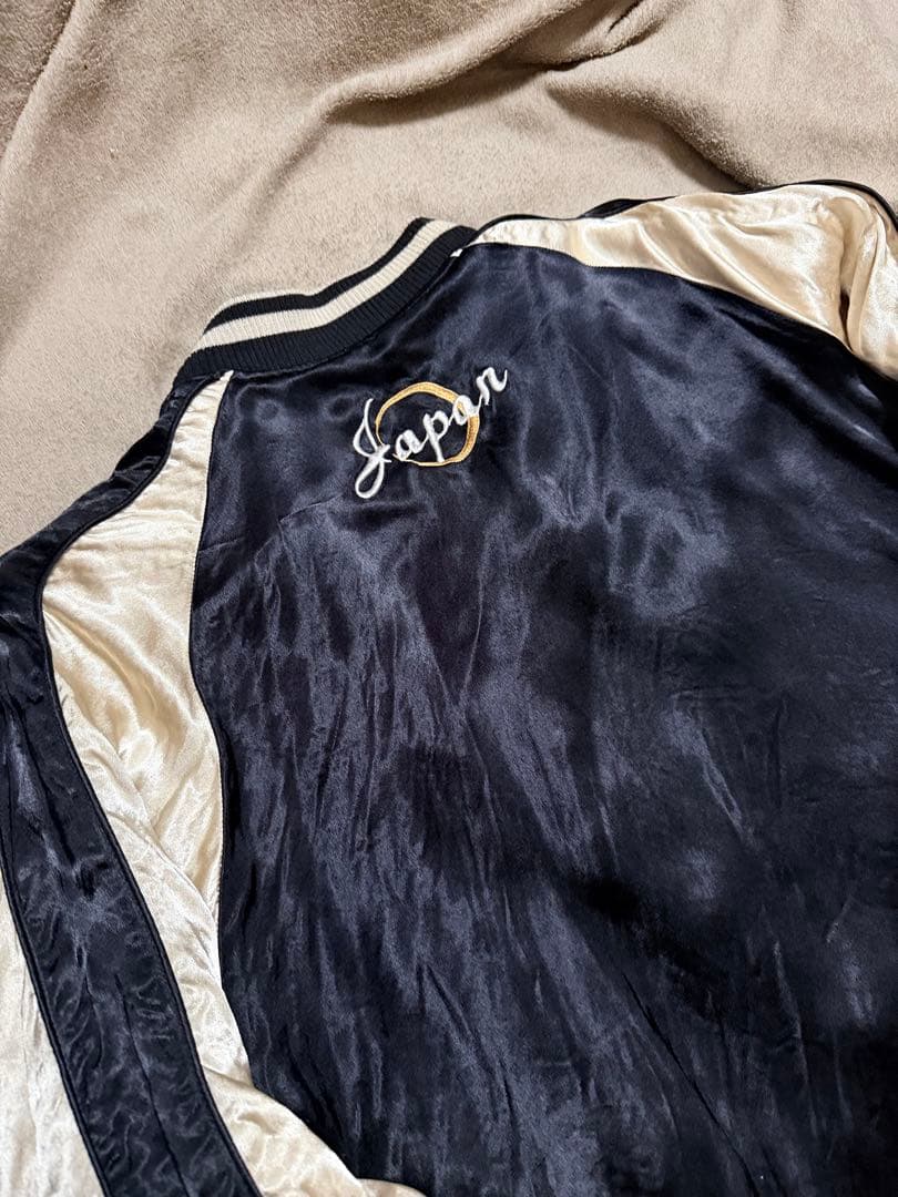 ２面用 絡繰魂 虎 花 日本限定 スカジャン vintage レーヨン