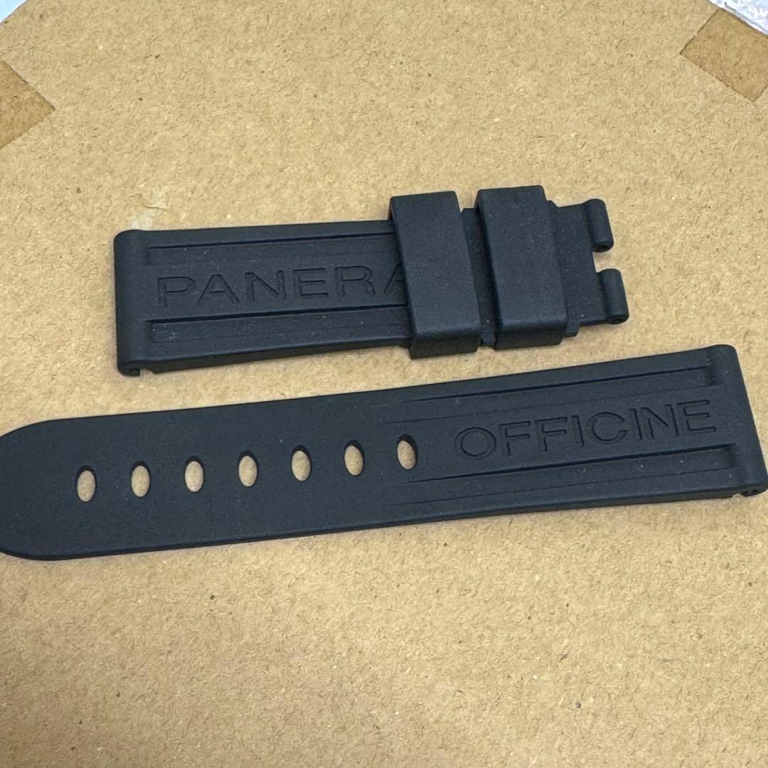 【未使用保管品】パネライ　ラバーベルト　ブラック　22mm