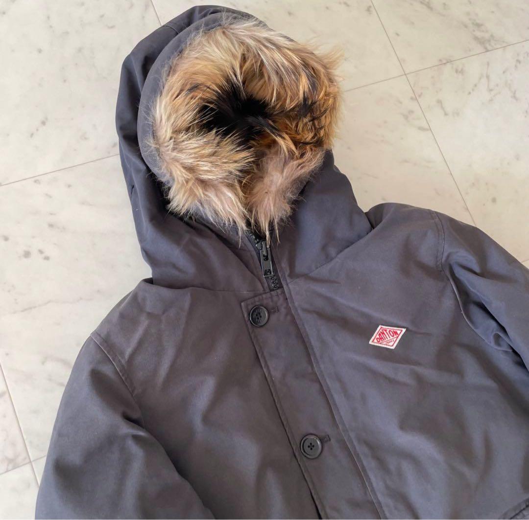 カ*ム様 DANTON タッサー ダウンジャケット 38 ラクーンファー ダウン