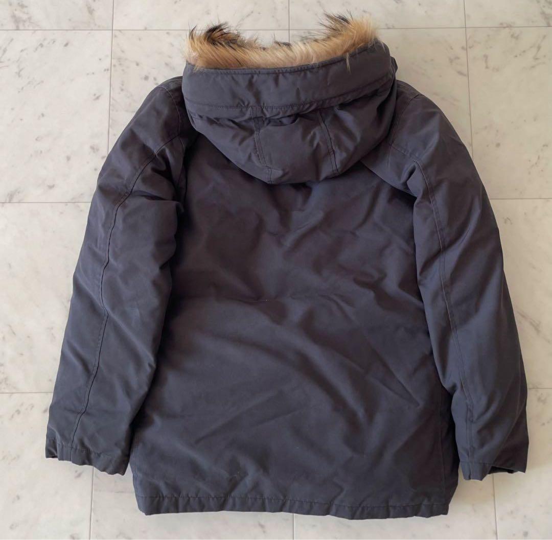 カ*ム様 DANTON タッサー ダウンジャケット 38 ラクーンファー ダウン