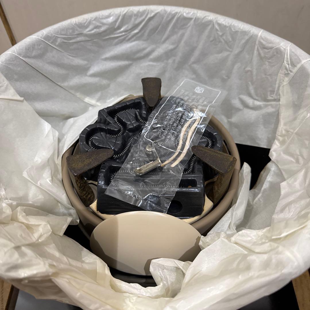 未使用 野々田式 風呂型電熱器 F405 真塗 紅鉢型