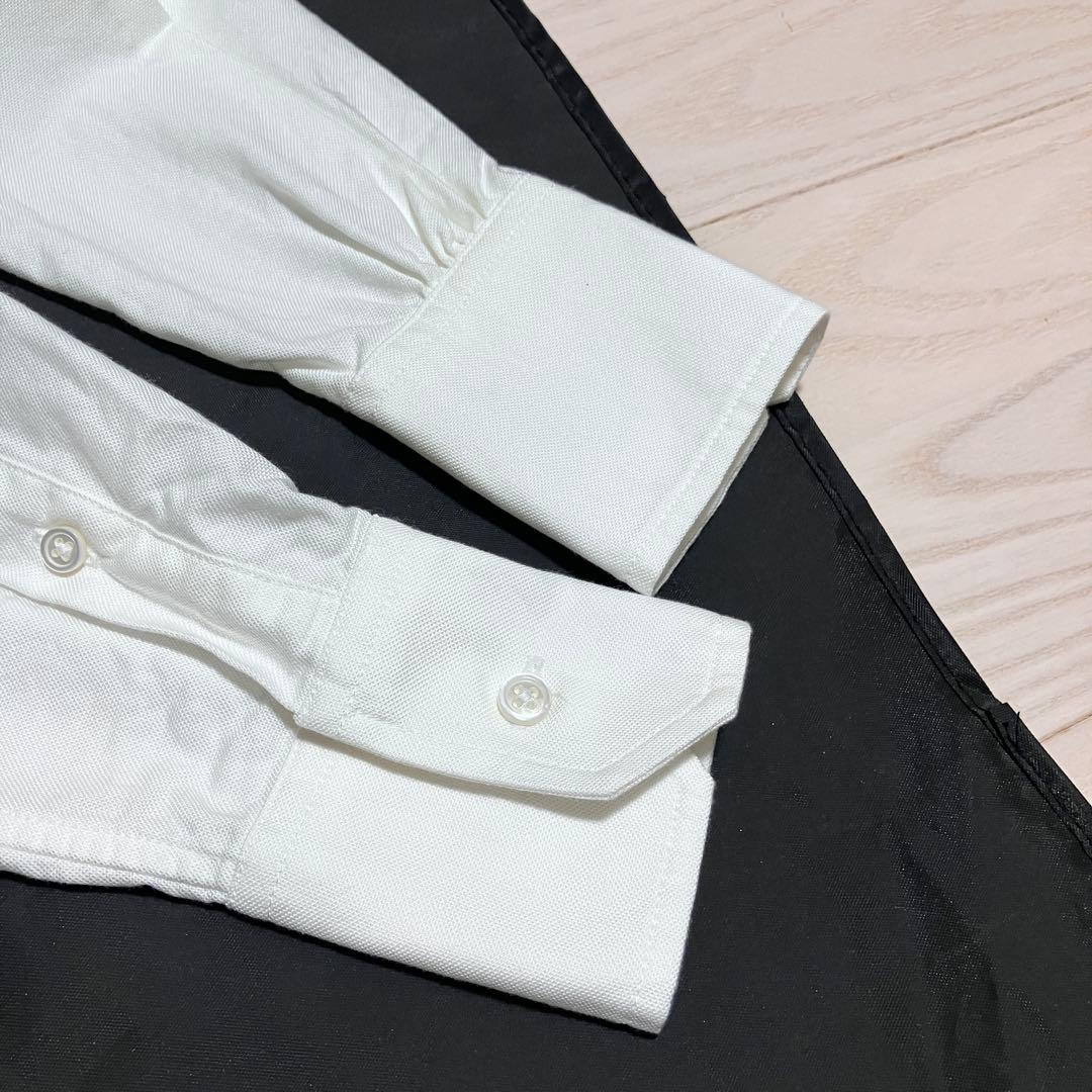 【美品】マディソンブルー シャツ　ブラウス　長袖　ボタンダウン 白 オックス生地