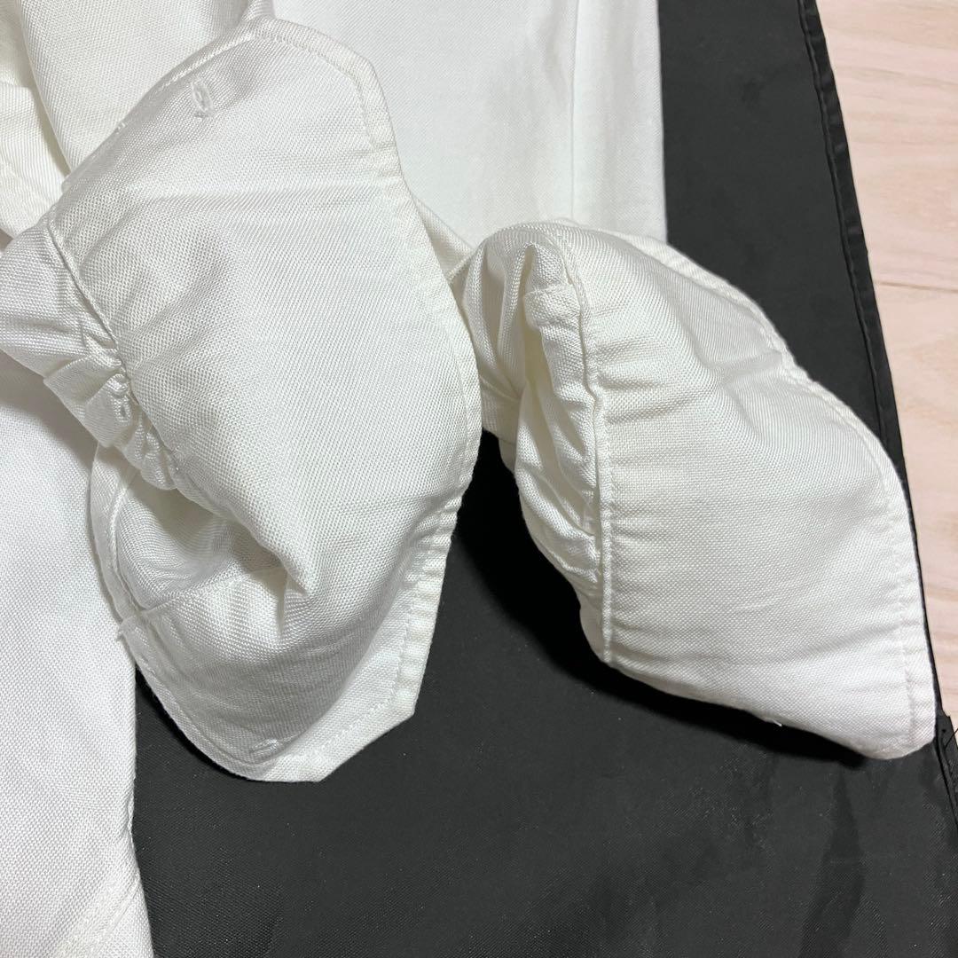 【美品】マディソンブルー シャツ　ブラウス　長袖　ボタンダウン 白 オックス生地