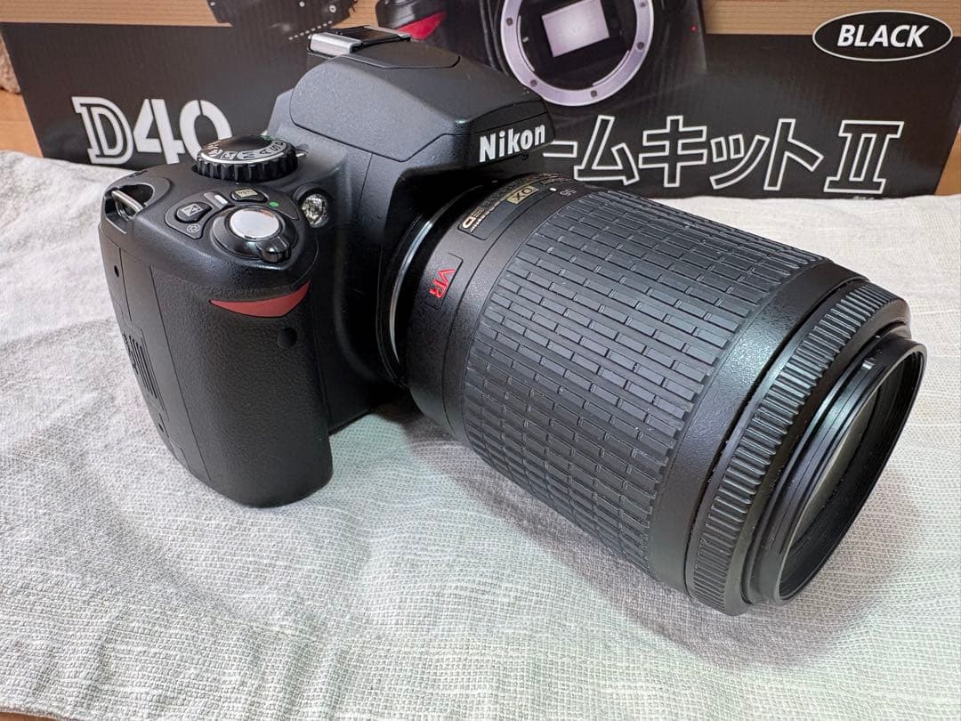 Nikon D40デジタル一眼レフカメラ、ダブルズームキットII
