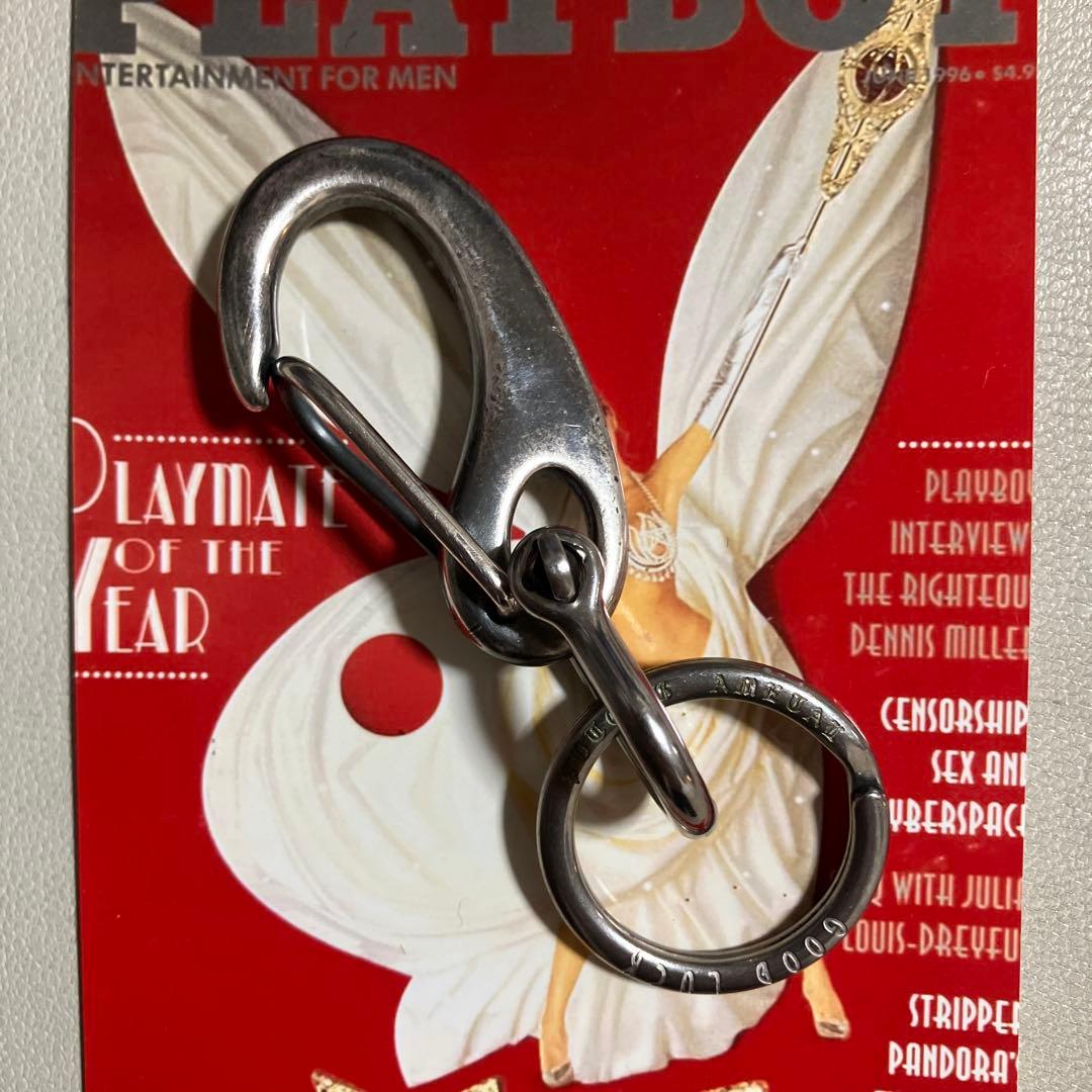 wichardシャックル　ブラス製シルバーメッキカラビナ使用　キーホルダー　新品