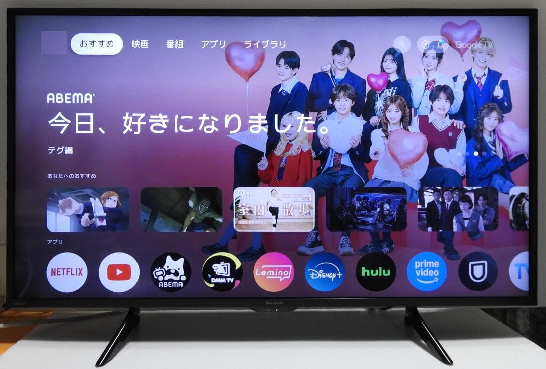 【美品】42型　4K　シャープ/アクオス　4T-C42EJ1　2024年製