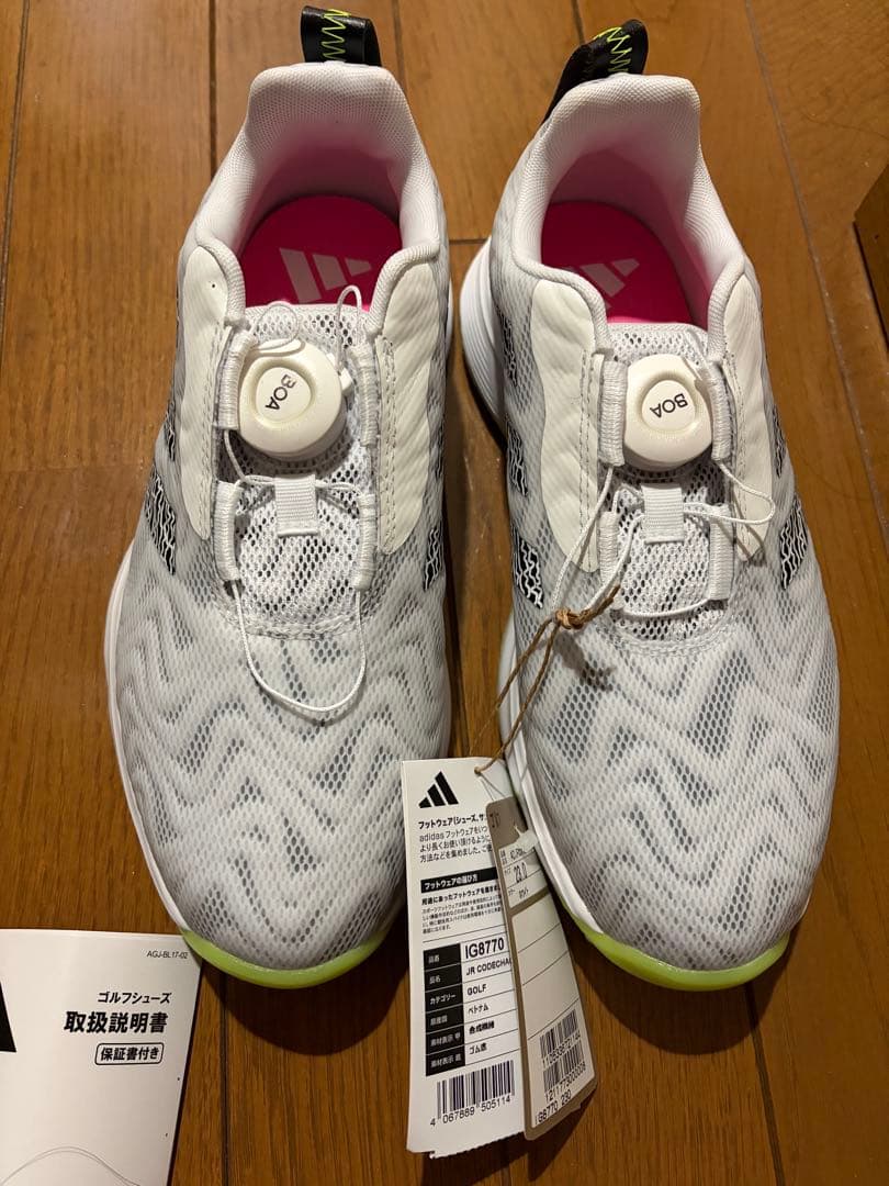 新品★adidas コードカオス ゴルフシューズ 23.0cmジュニアサイズ