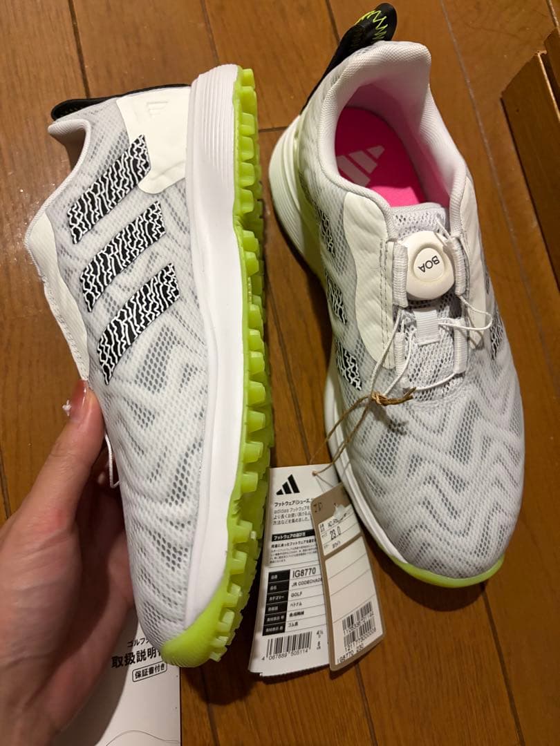 新品★adidas コードカオス ゴルフシューズ 23.0cmジュニアサイズ