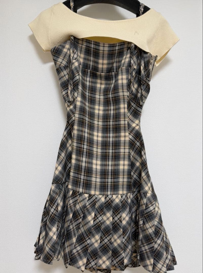 ワンピース andmary andmary karen check mini dress