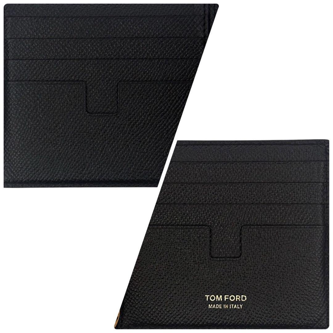 極美品 箱付 トムフォード マネークリップ 財布 札入れ カード コンパクト 黒