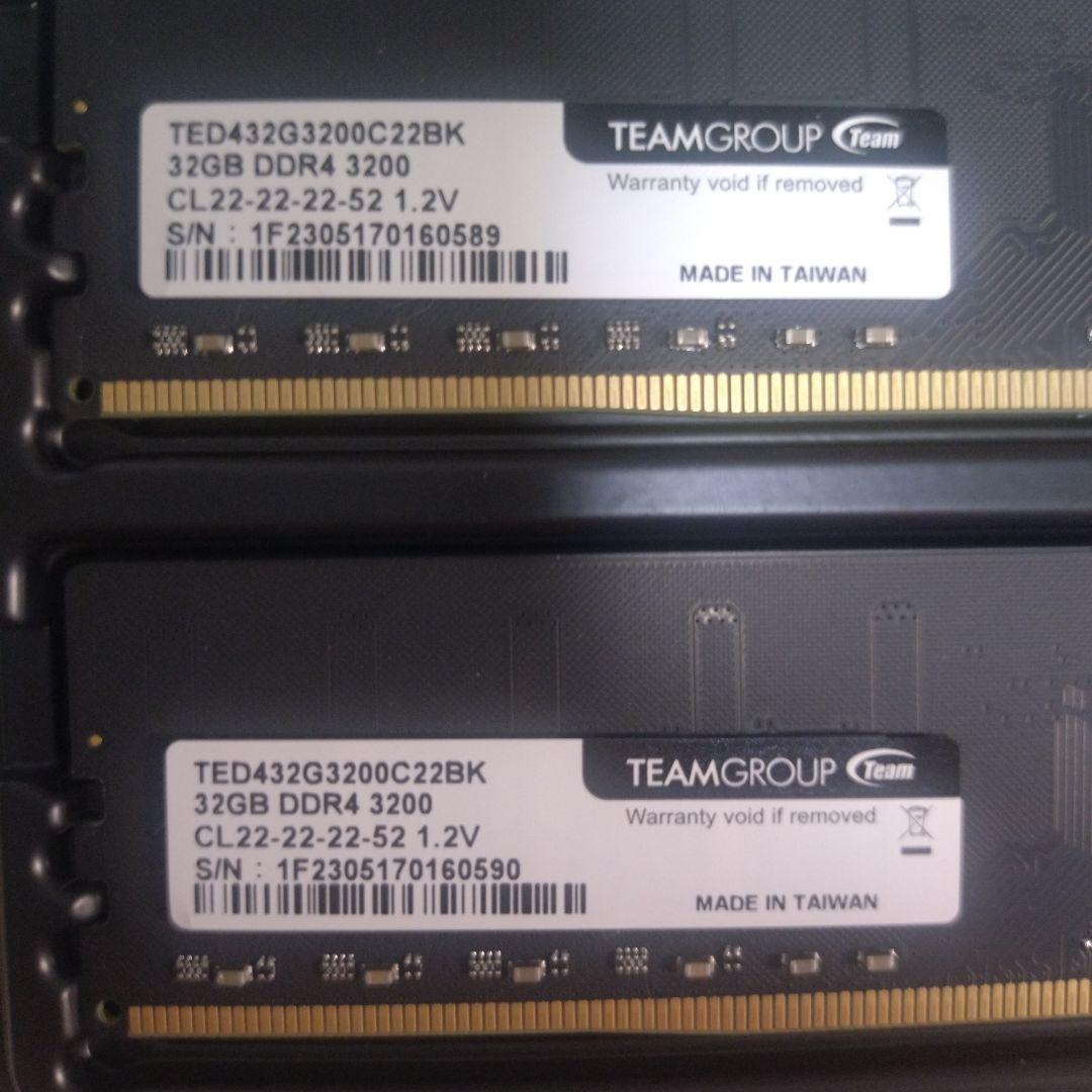 TEAMGROUP DDR4 3200 32GB×2枚 計64GB