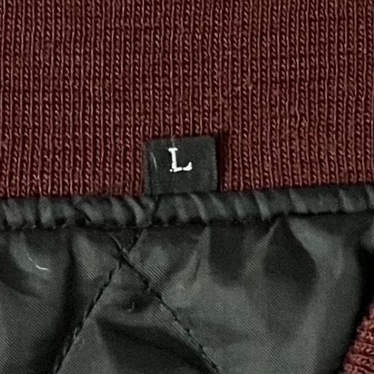 【ベロア】スカジャン 刺繍 風神雷神 龍 裏地キルティング 別珍 えんじ Y2K