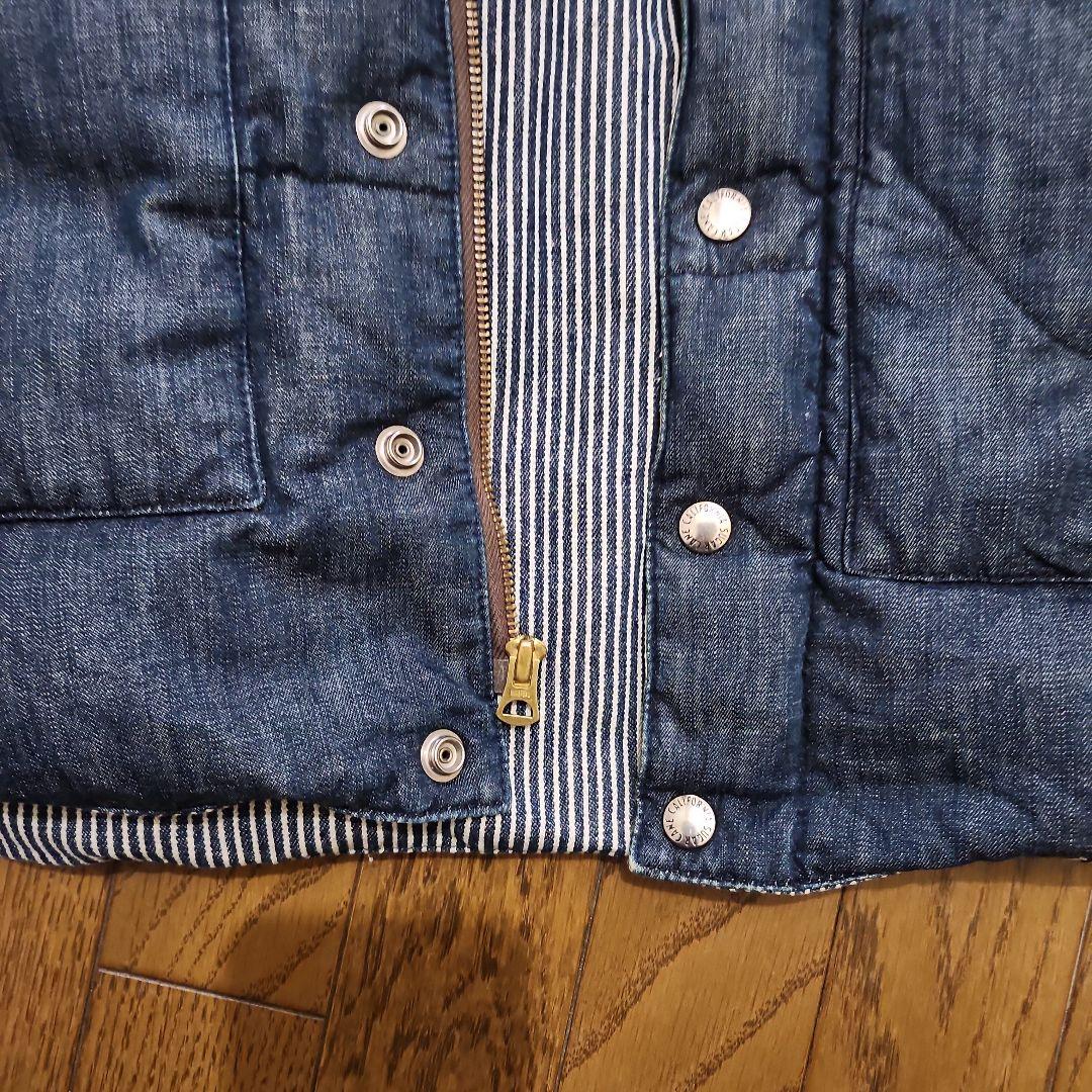 SUGAR CANE ダウンベスト デニムレザー