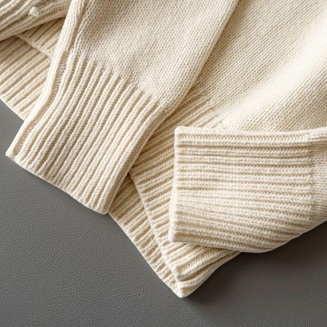 ギャルリーヴィー タートルネック プルオーバー ファインウール 白 S