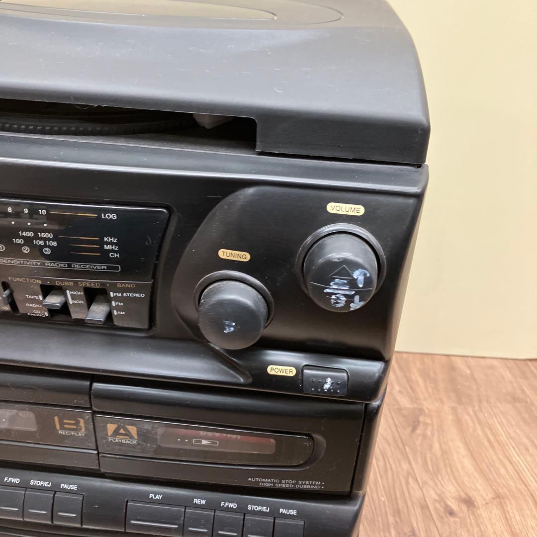 D-1 レトロ CD カセット ラジオ レコードプレーヤー一体型コンポ