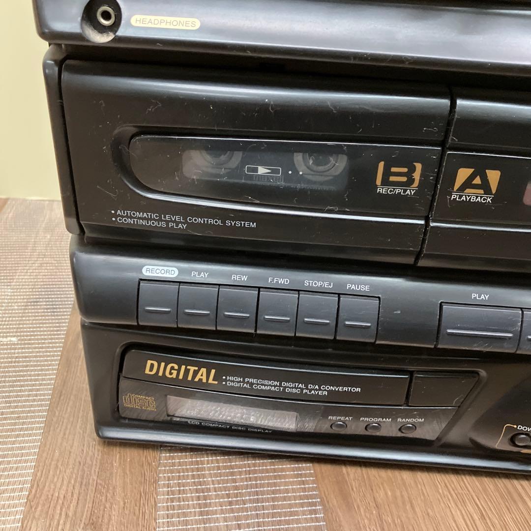 D-1 レトロ CD カセット ラジオ レコードプレーヤー一体型コンポ