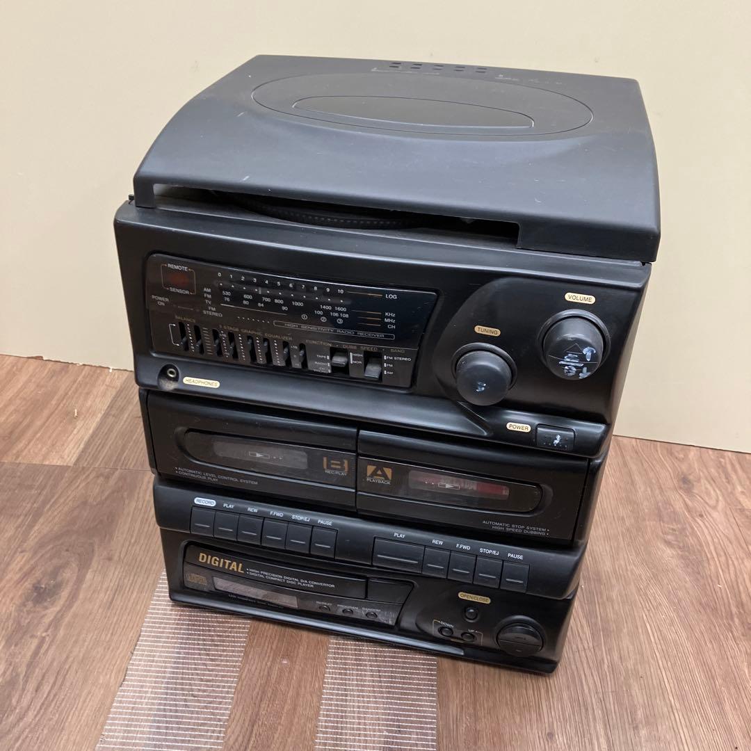 D-1 レトロ CD カセット ラジオ レコードプレーヤー一体型コンポ