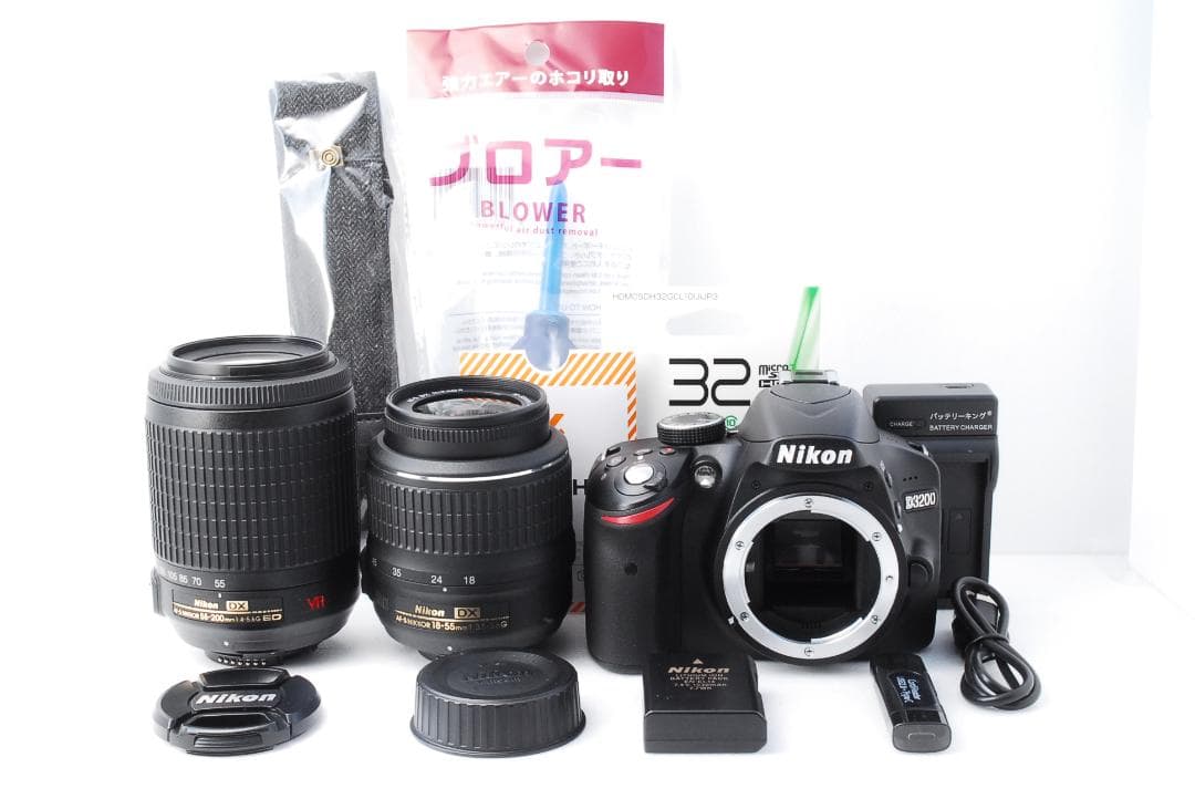 ❣️美品❣️ Nikon D3200 ダブルズームキット スマホ転送 一眼レフ