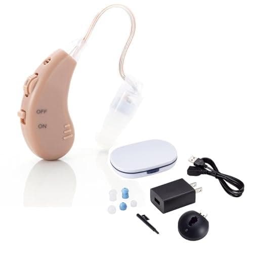 【公式】楽ちんヒアリング 集音器 軽量 正規品 ベージュ 超軽量タイプ 目立たな