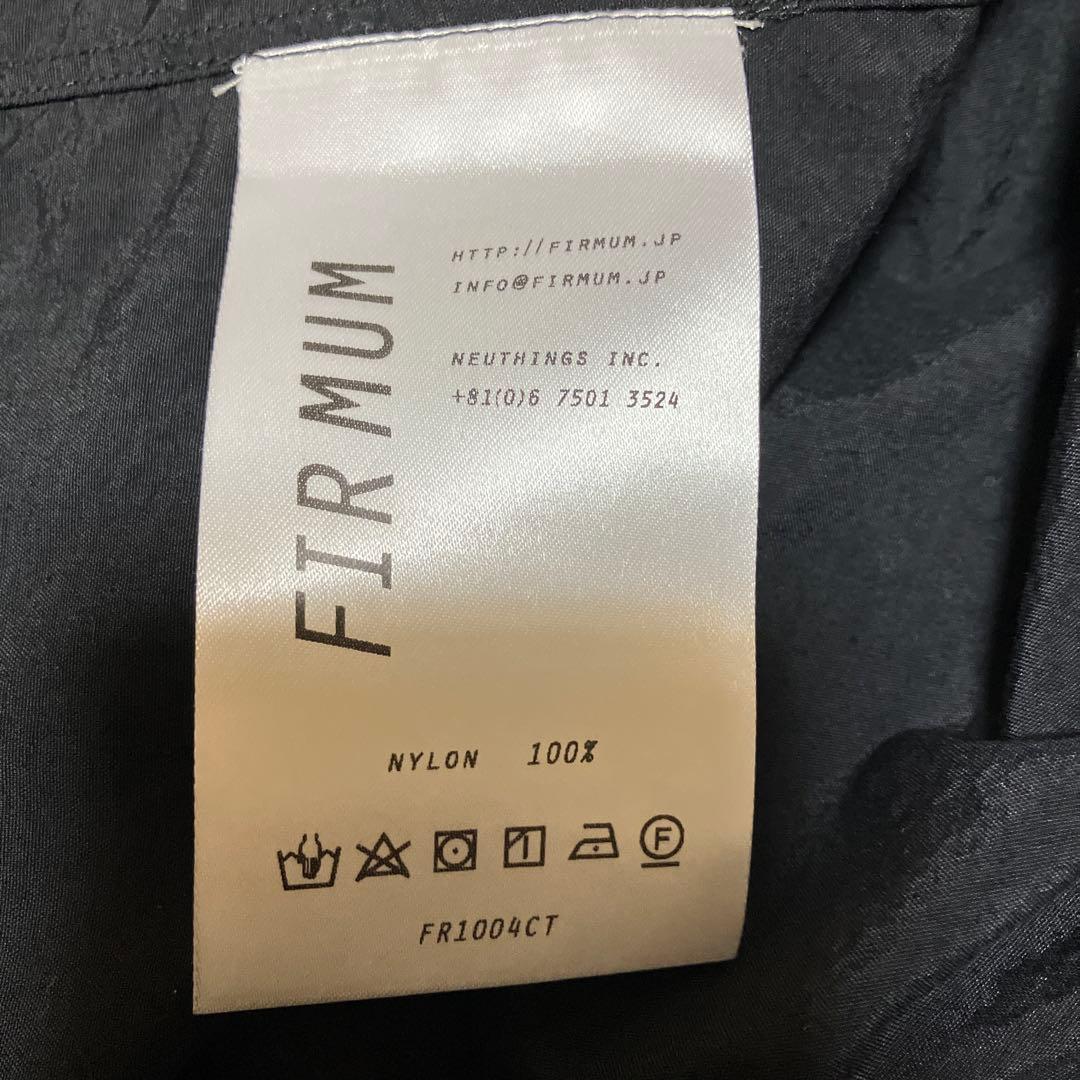 FIRMUMナイロンタッサーガーメントダイスタンドカラーコートBLACK