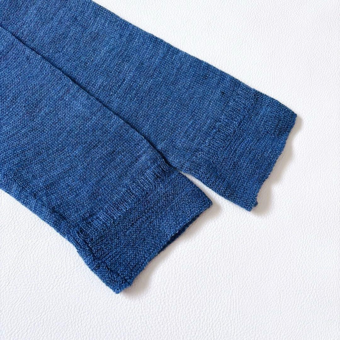 未使用級♡45R アルル超ガーゼのフレアータートルネックＴシャツ ウール ブルー