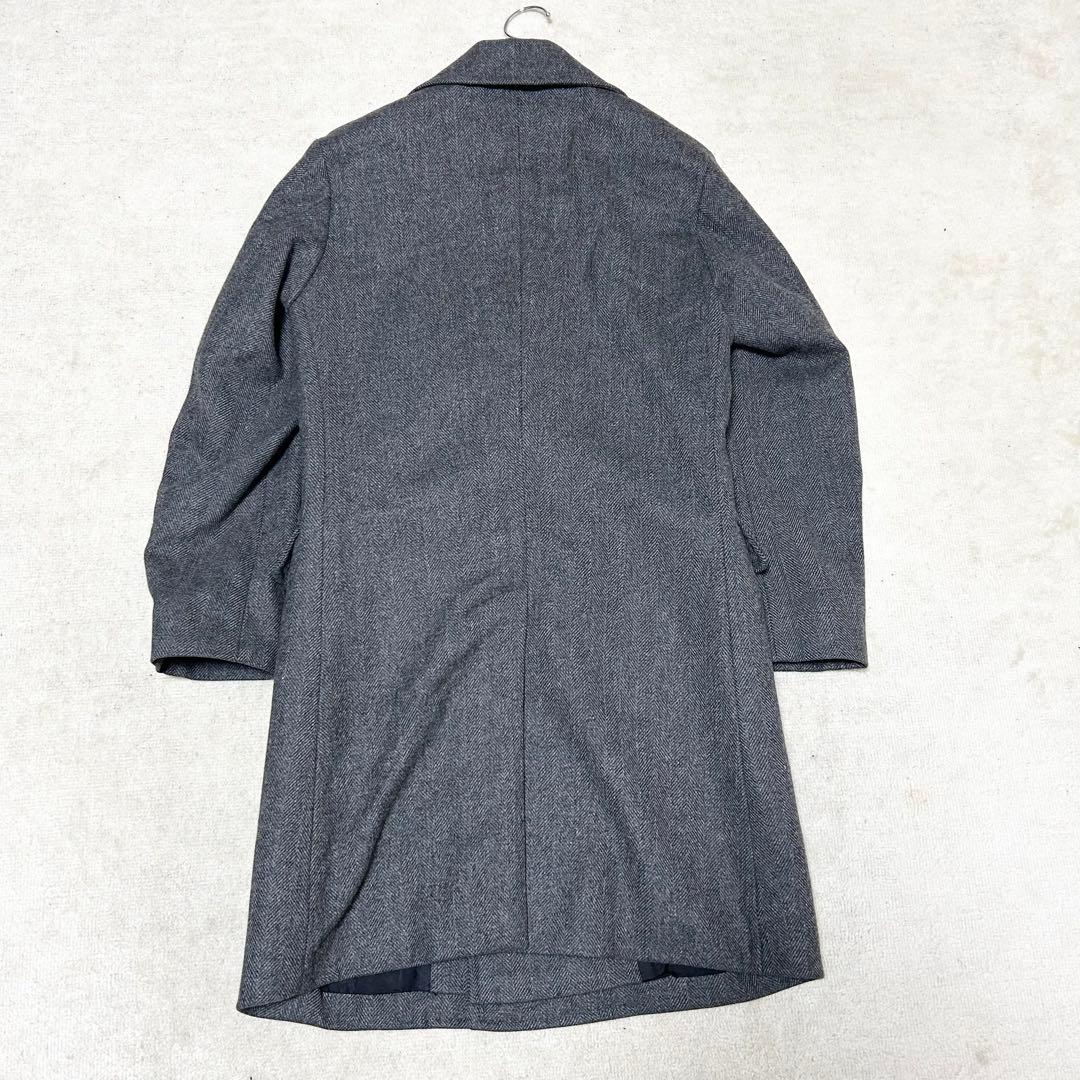 希少　マッキントッシュロンドン　ダブルブレストチェスターコート　ヘリンボーン