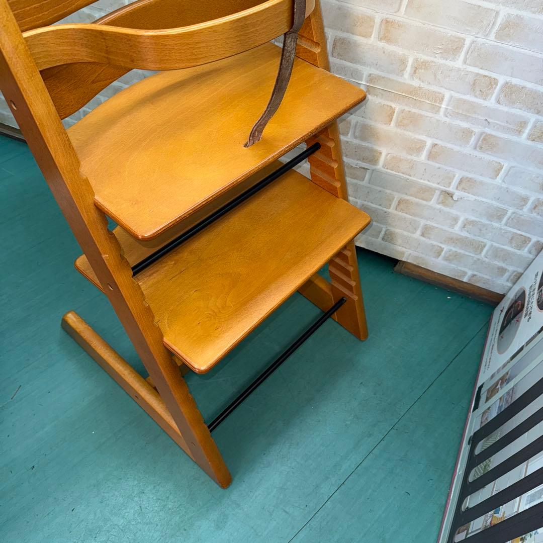 ストッケ　トリップトラップ　旧型　ガード付き　木製　チェア