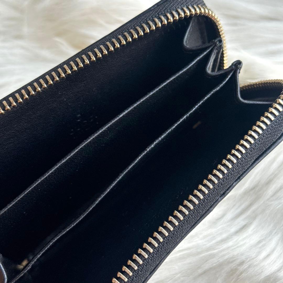 グッチ シマ ケース レザー ブラック コンパクトウォレット