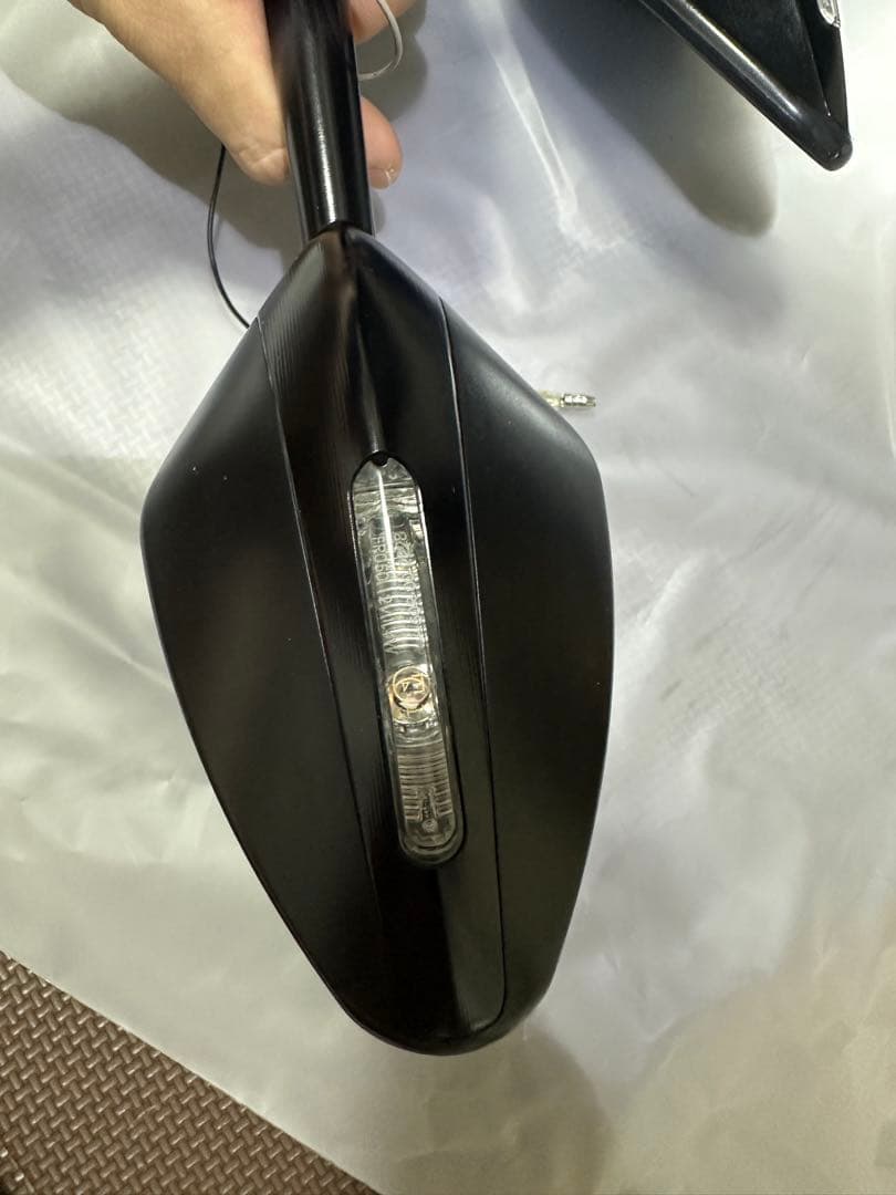 Rizoma ブラックバイクミラー LEDウィンカー付き 2個セット