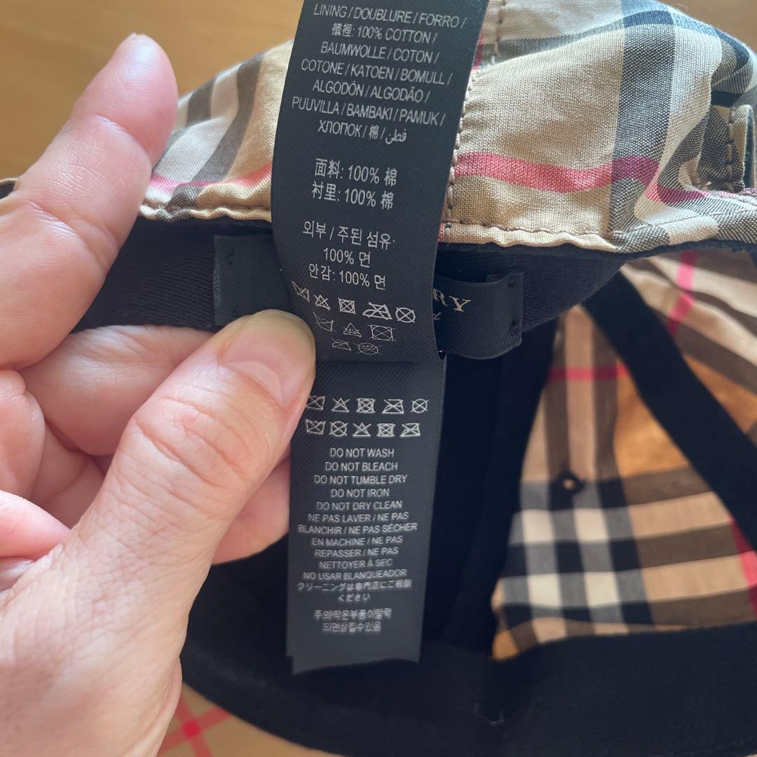 バーバリー チェック柄 ベースボールキャップ