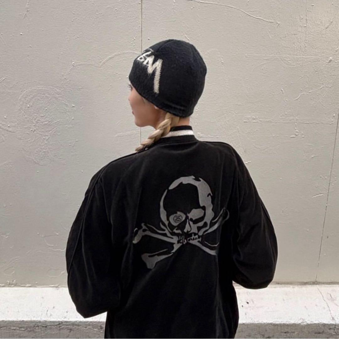 【激レア】Stussy リバーシブル刺繍スカルベロアスカジャン