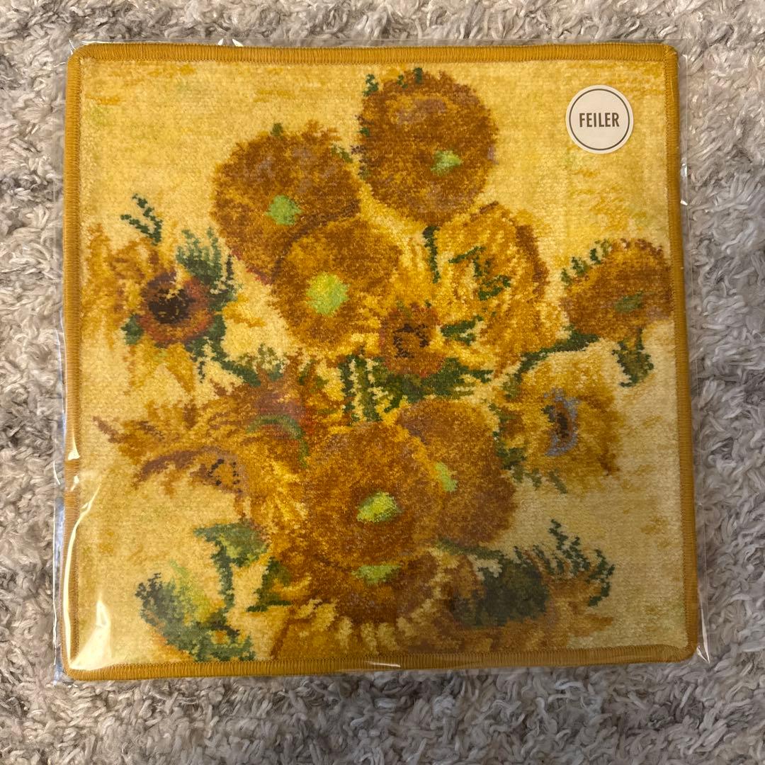 新品未開封　FEILER 花柄ハンカチ 2枚セット　ゴッホ