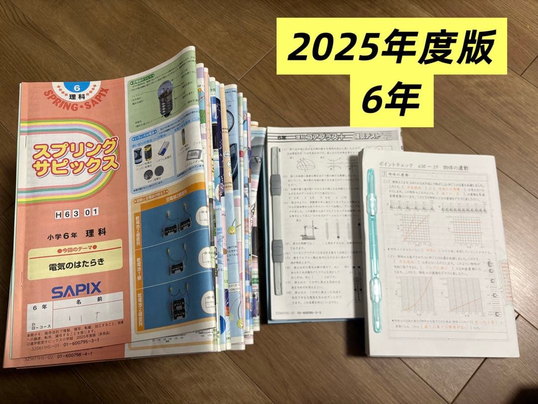 2025年度版 デイリーサピックス 理科サピックス小学6年 セット中学受験