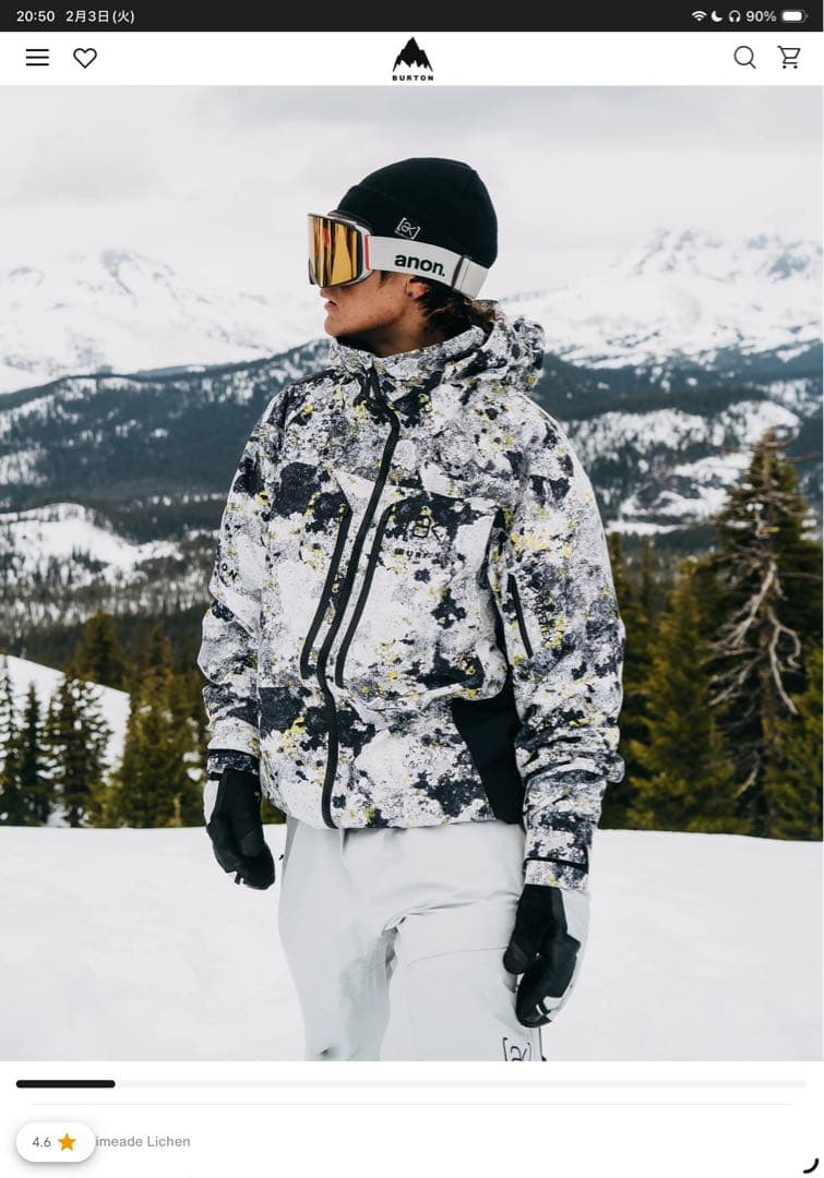 メンズ Burton (akスウォッシュGORE-TEX2Lジャケット