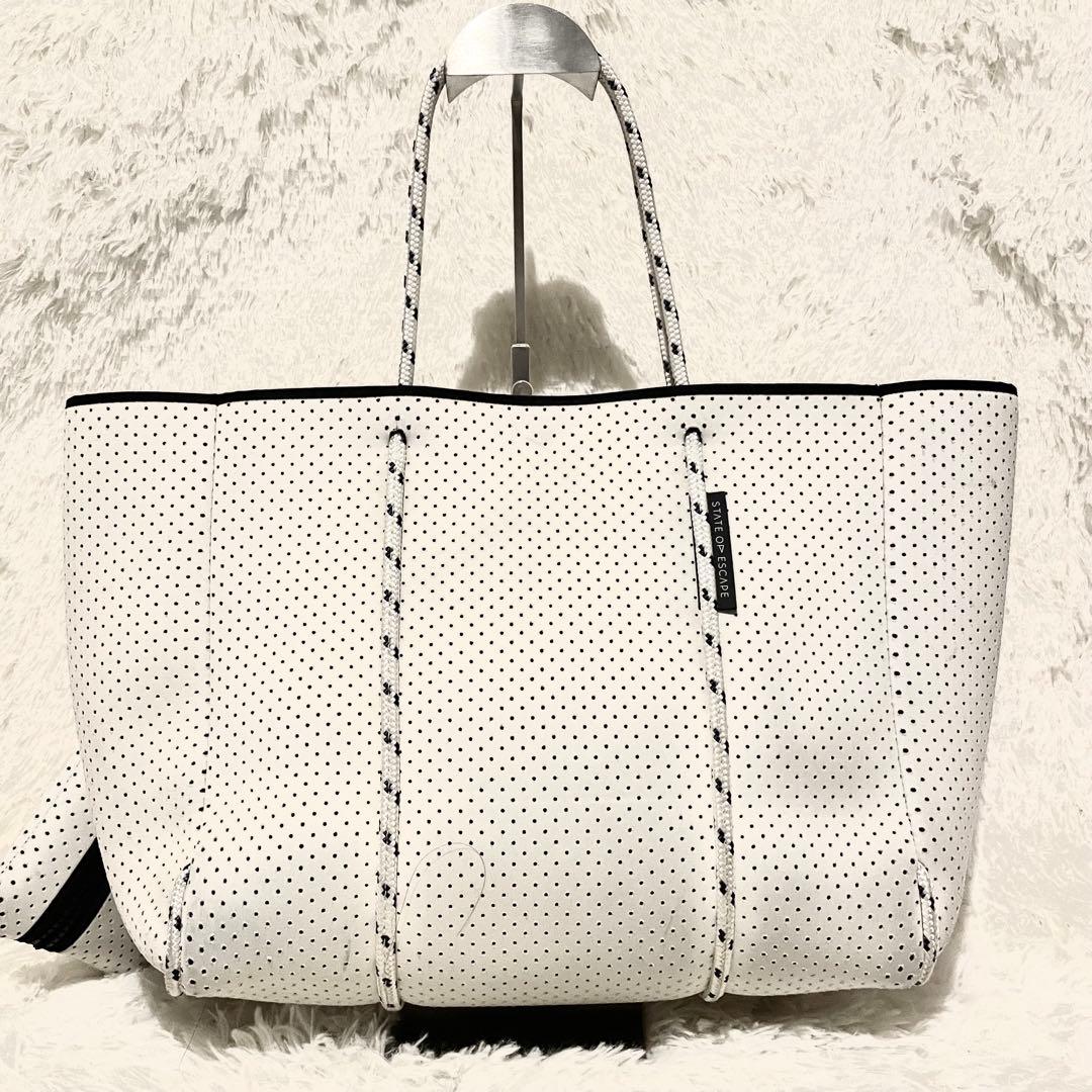 美品　ステイトオブエスケープトートバッグ　マザーズ　ホワイト