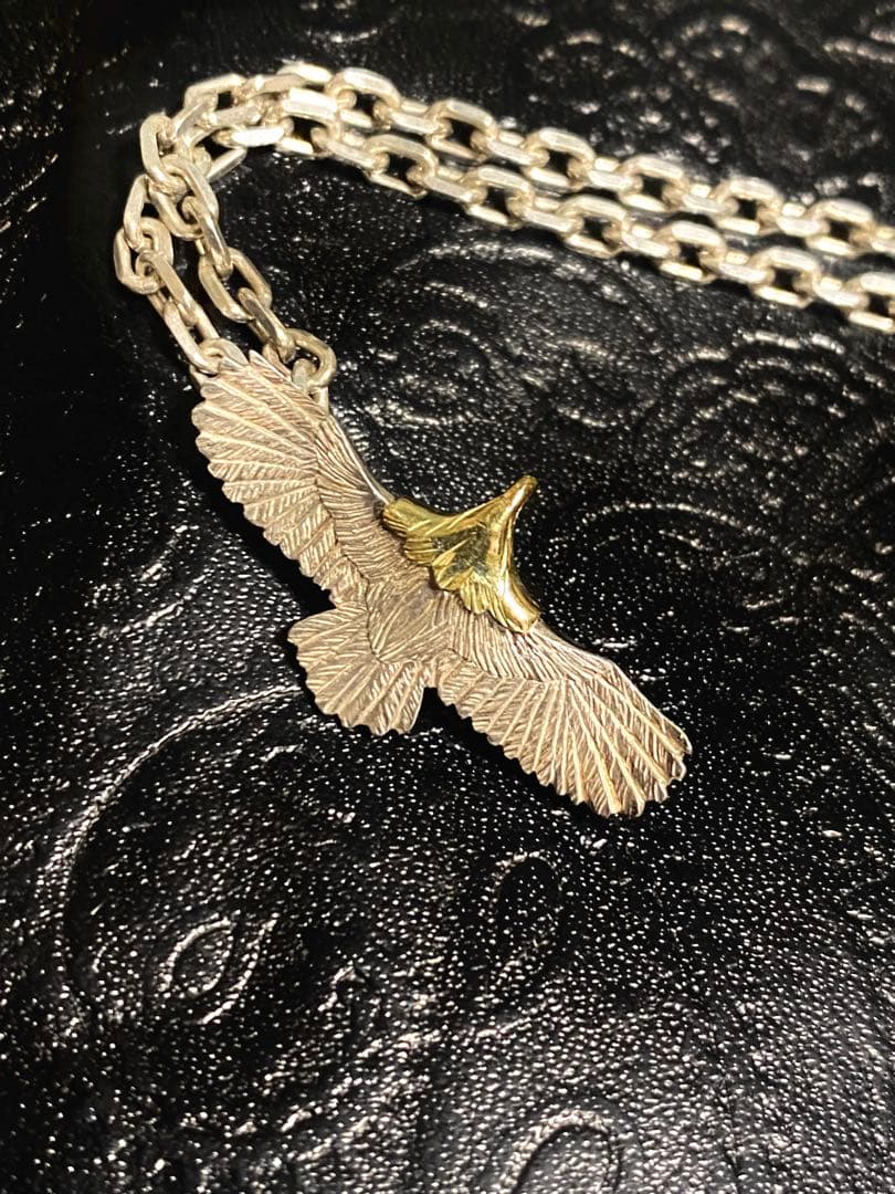 wildwood ワイルドウッド 頭K18イーグルペンダントチェーン付き50cm