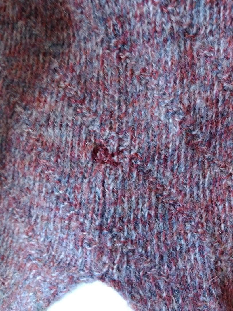 h*1様 【新品未使用】45R　レッド系　ウールセーター　長袖　サイズフリー