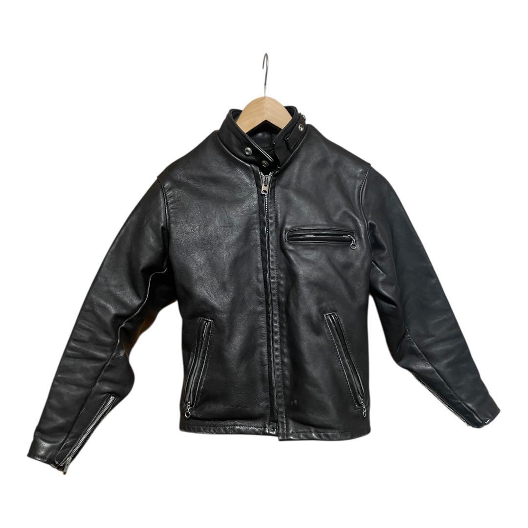 Schott ショット ライナー付 レザー シングルライダースジャケット 34