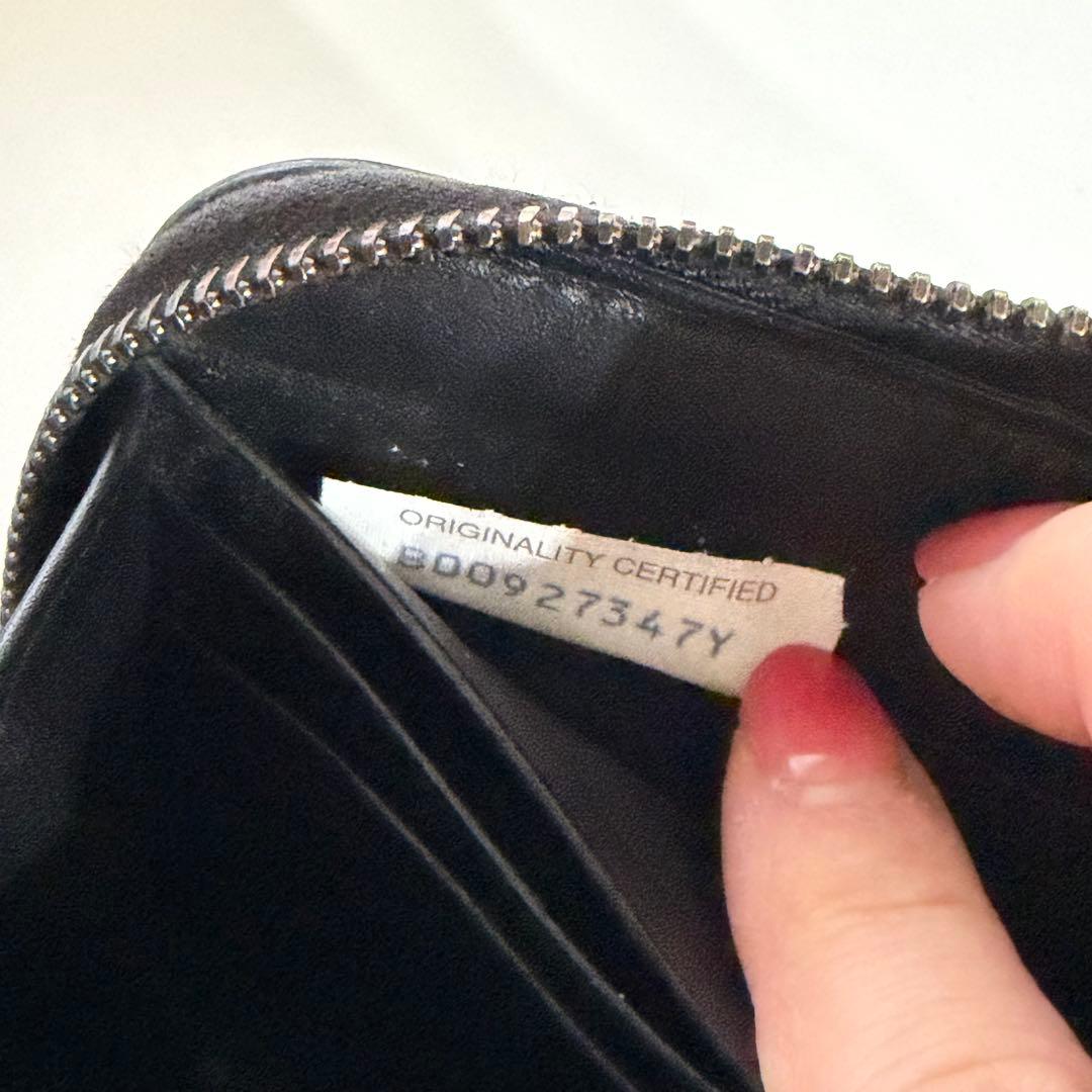 ボッテガヴェネタ イントレチャート レザー ラウンドファスナー 長財布