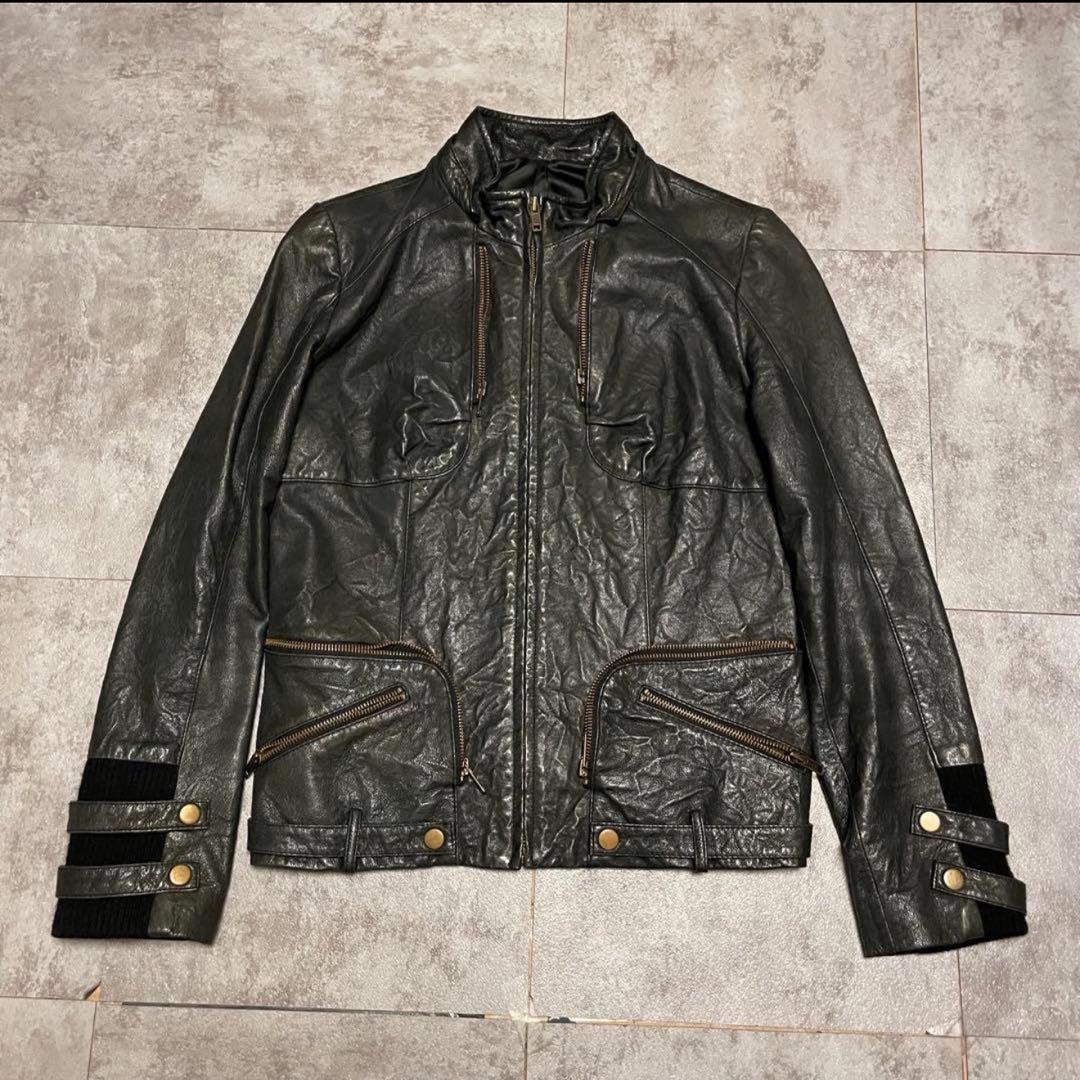 ジャケット・アウター 00s archive lamb leather jacket