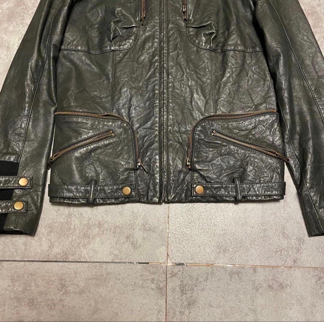 ジャケット・アウター 00s archive lamb leather jacket