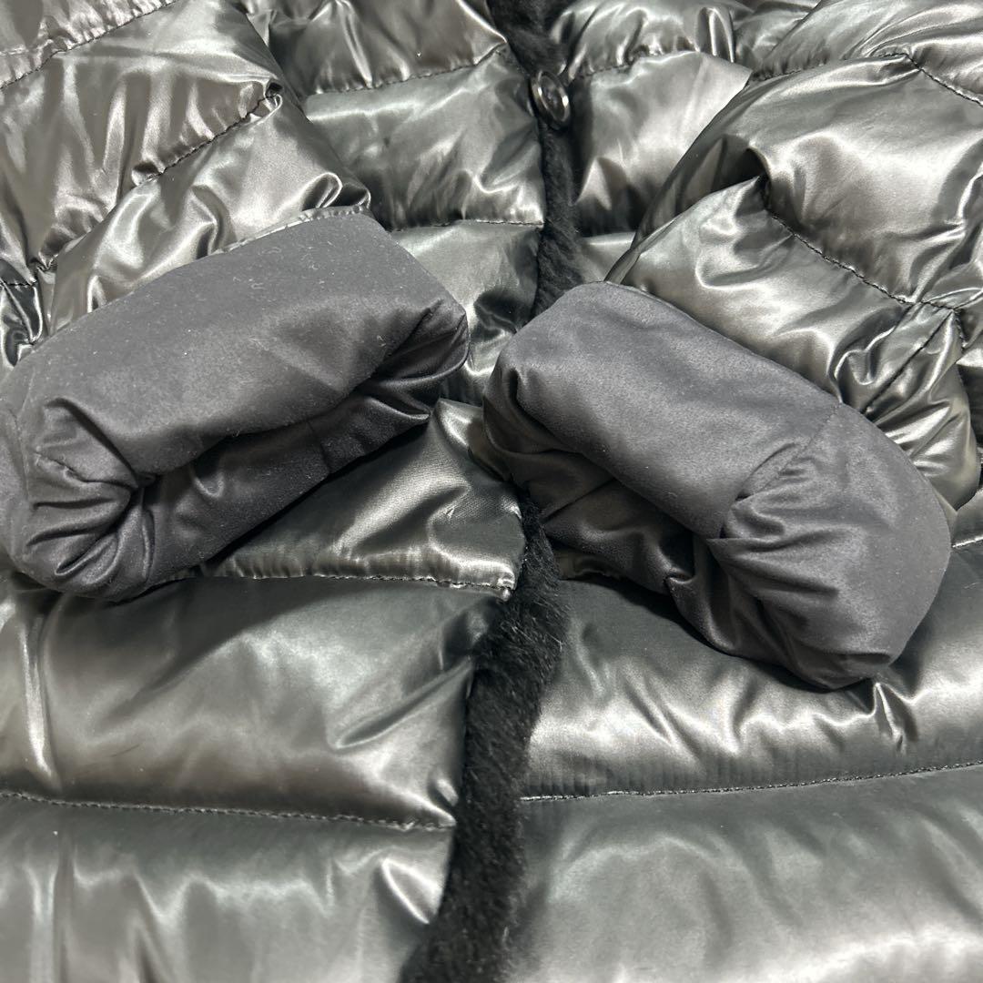 【美品】theory luxeダウン リバーシブル Aライン ファー フードL