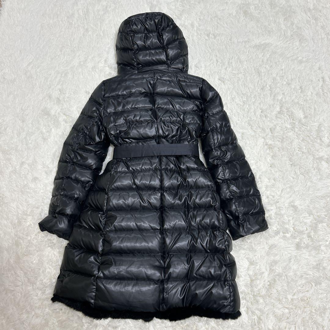 【美品】theory luxeダウン リバーシブル Aライン ファー フードL