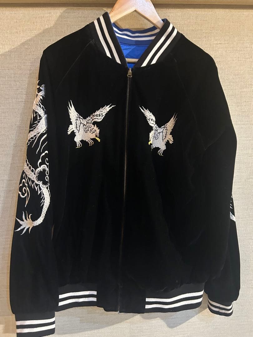 リバーシブルスカジャン　ベロア